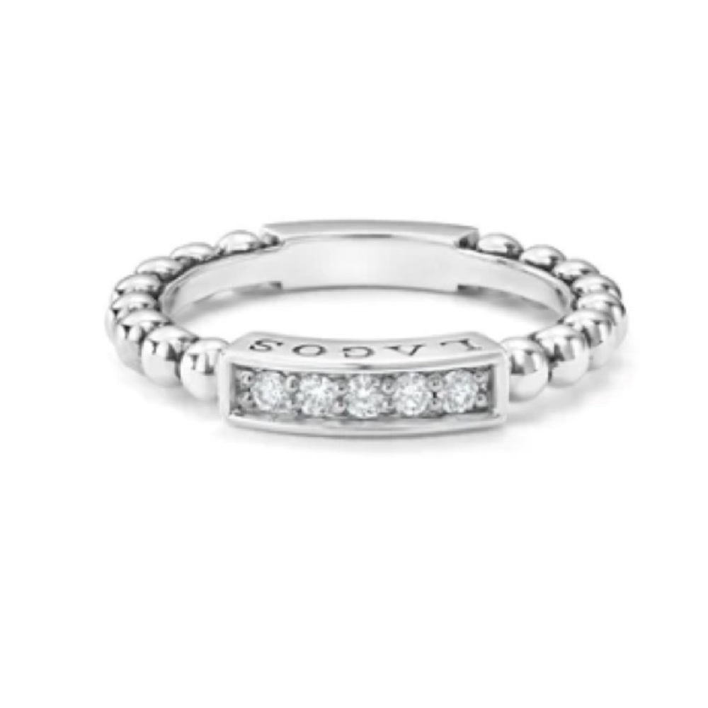 LAGOS Caviar Spark Diamond Stacking Ring